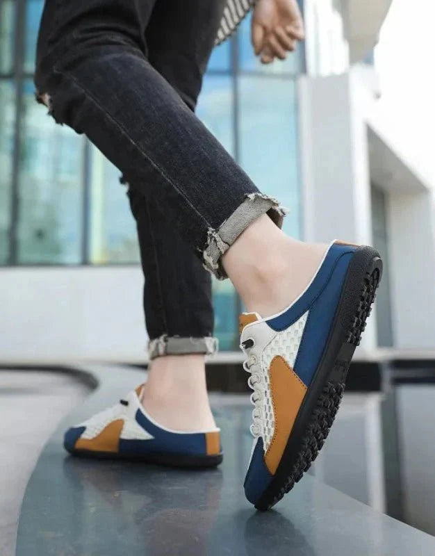 New Summer Slip-on Men's Sports Slippers (Brown-White)