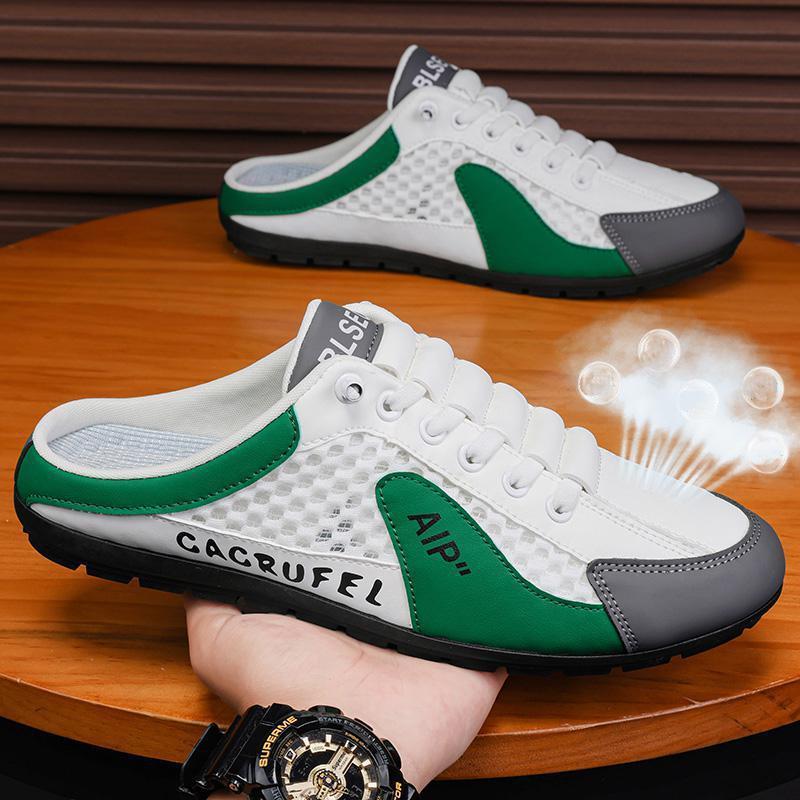New Summer Slip-on Men's Sports Slippers (Brown-White)