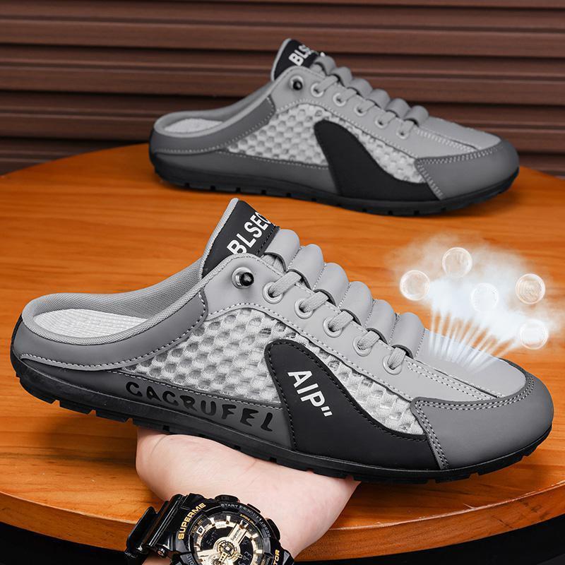 New Summer Slip-on Men's Sports Slippers (Brown-White)