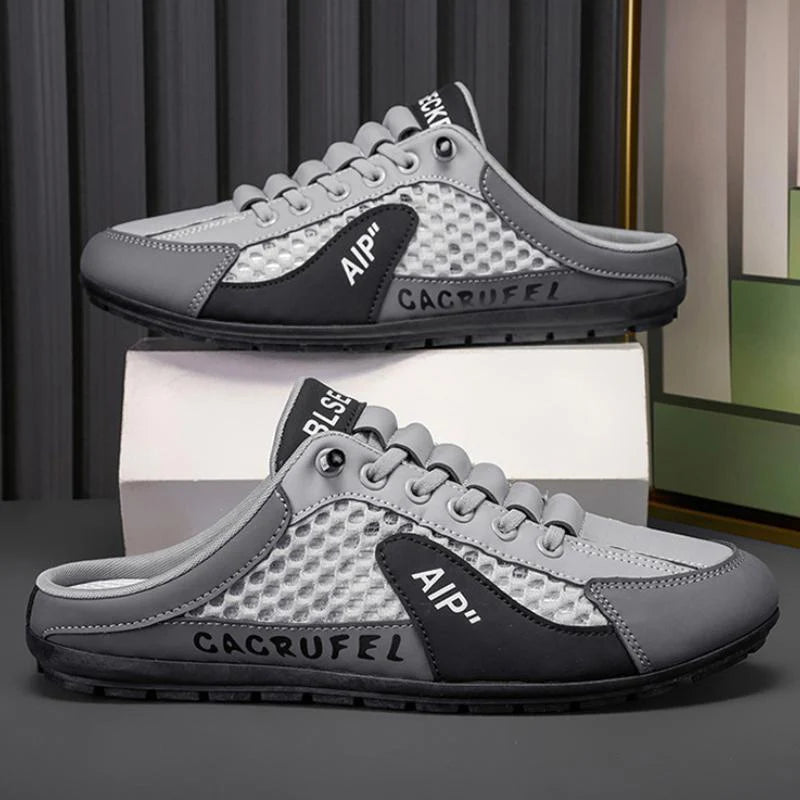 New Summer Slip-on Men's Sports Slippers (Brown-White)