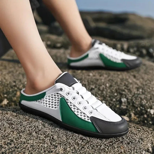 New Summer Slip-on Men's Sports Slippers (Brown-White)