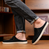 Khadhi Loafer — Premium Handwoven Khadi (Black)