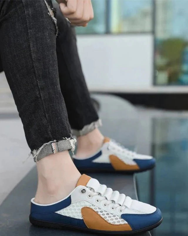 New Summer Slip-on Men's Sports Slippers (Brown-White)