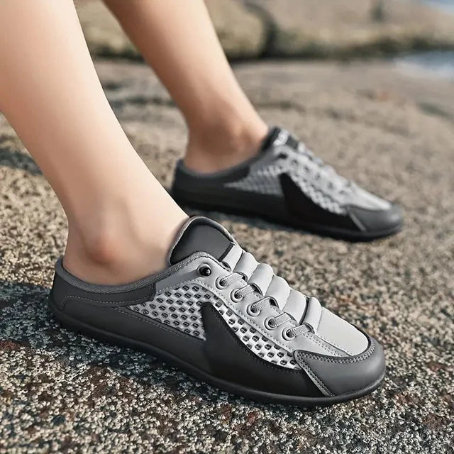 New summer slip-on men's sports slippers (Grey)