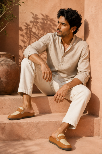 GMSOLO 1707 Napoli — Premium Leather & Khadi Loafer