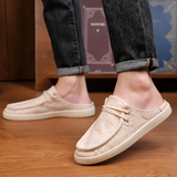 Khadhi Loafer — Premium Handwoven Khadi (Beige)